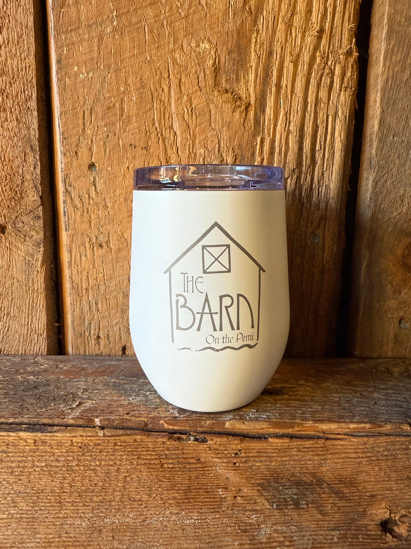 Glassware- Wine Tumbler - Barn Logo