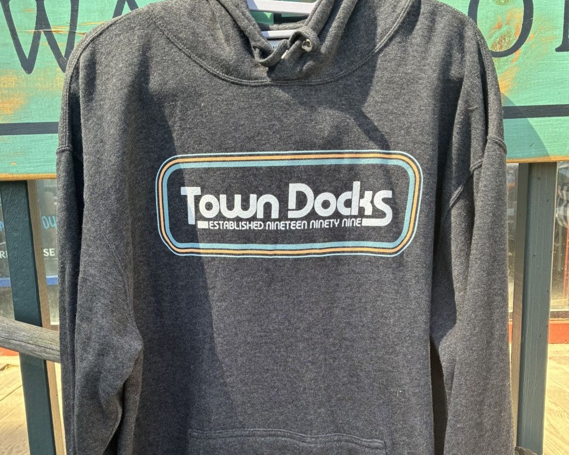 Town Docks-Retro Est. 1999 Hoodie - heather charcoal
