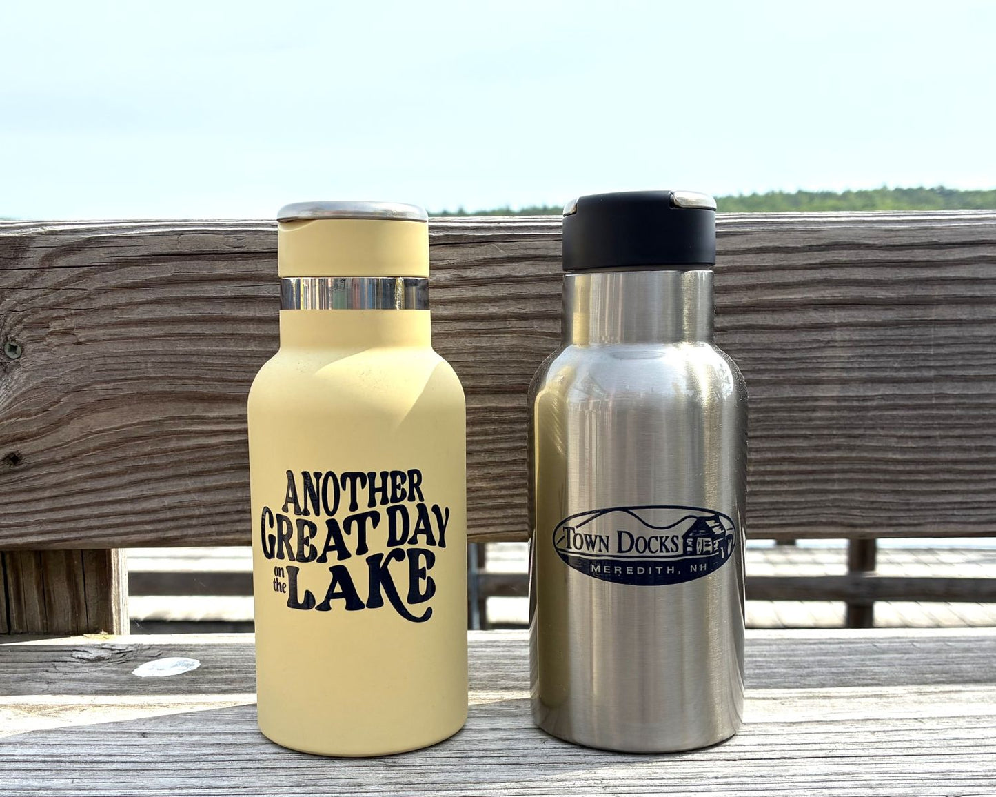 Another Great Day at The Lake Legend Water Bottle with Handle