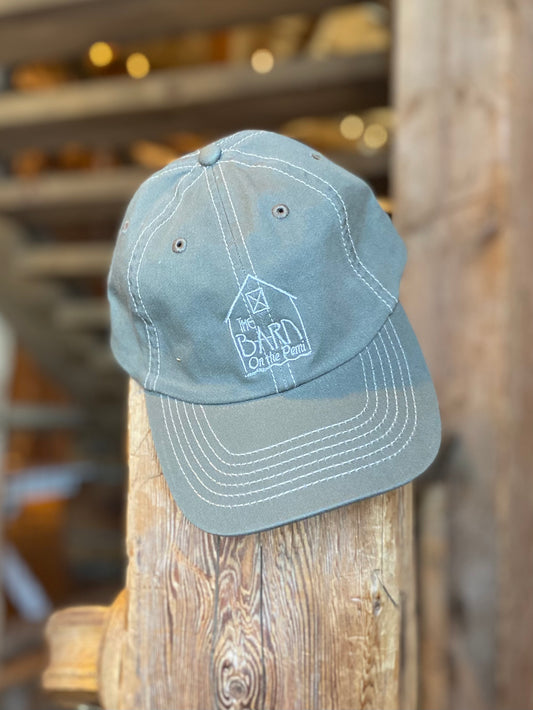 Apparel -White Stitch Hat - Olive