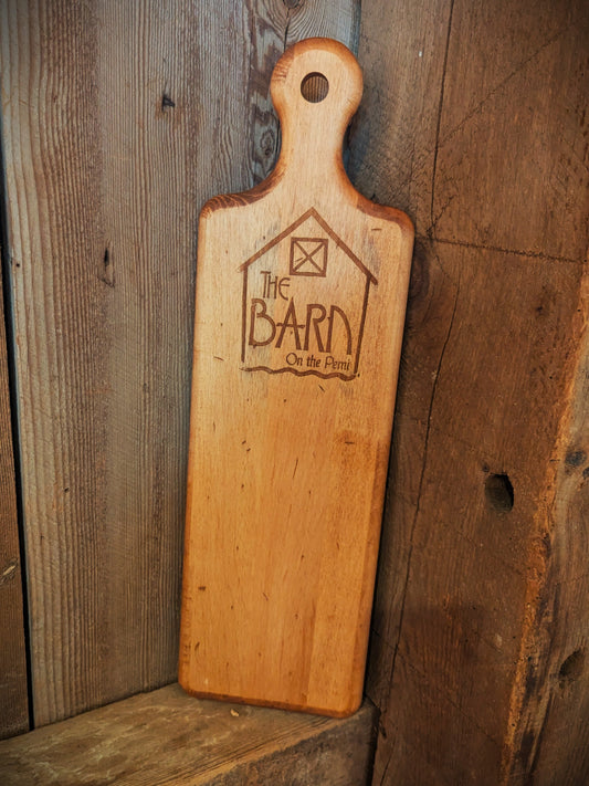 Barn On The Pemi Logo Plank Serving Board