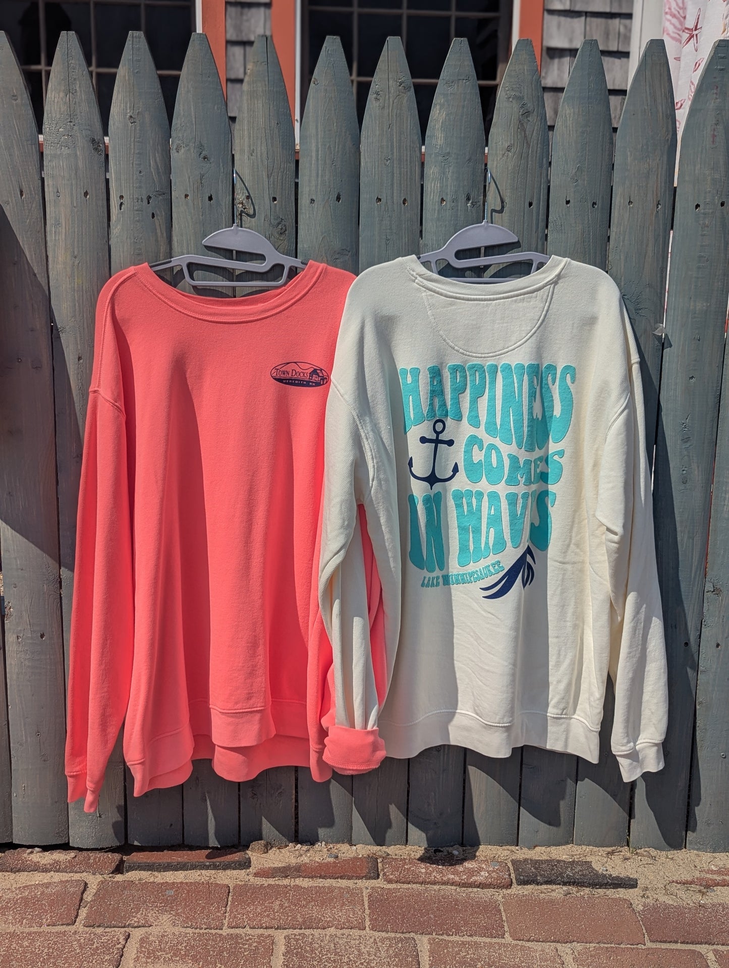 Apparel-crewneck sweatshirt- Happiness Comes In Waves- Town Docks