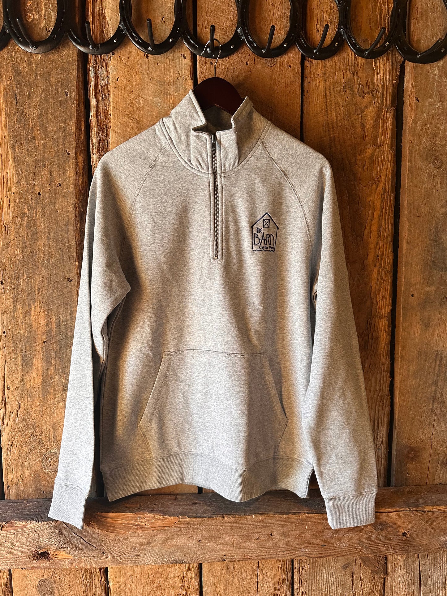 Apparel - 1/4 Zip Sweatshirt- Barn Logo