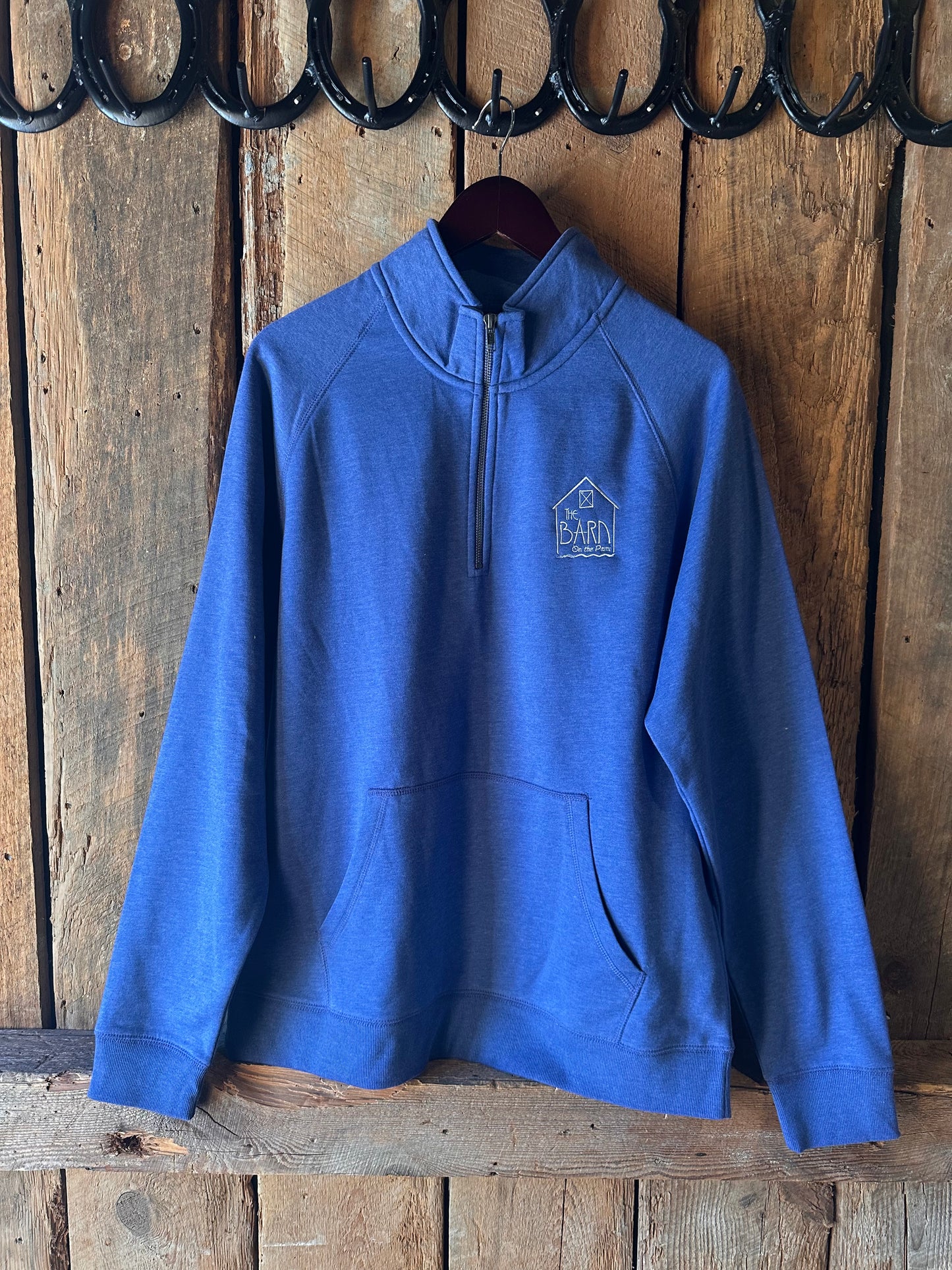 Apparel - 1/4 Zip Sweatshirt- Barn Logo