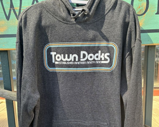 Town Docks-Retro Est. 1999 Hoodie - heather charcoal