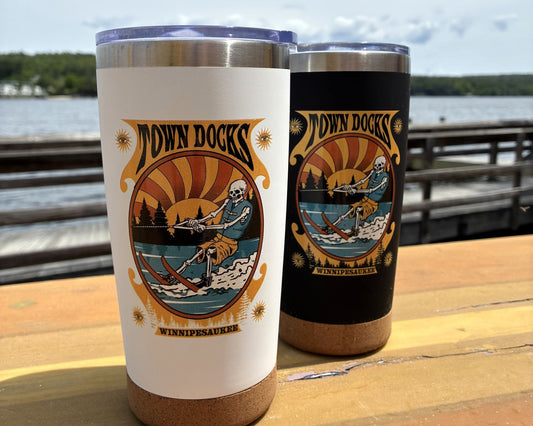 Undead Water Skier Cork Bottom Tumbler